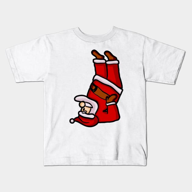 Santa Claus Doing Yoga Christmas Matching Kids T-Shirt by KsuAnn